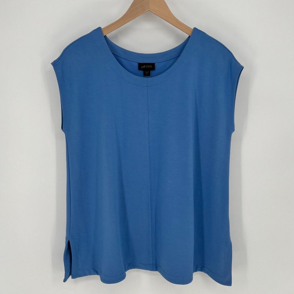 J. Jill Wearever Collection Womens Sleeveless Tunic Top Size M P Blue Lagenlook